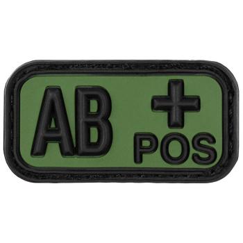 Max Fuchs Klettabzeichen 3D | Blutgruppe "AB POS" | schwarz-oliv