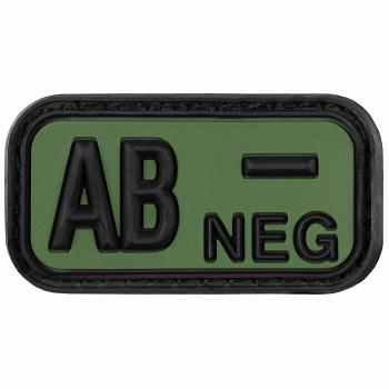 Max Fuchs Klettabzeichen 3D | Blutgruppe "AB NEG" | schwarz-oliv
