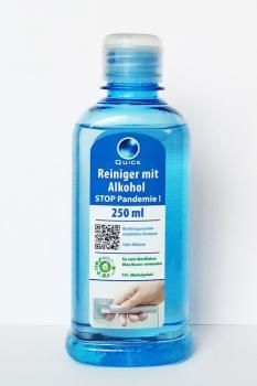 Alkohol Reiniger Quick 250 ml | Desinfektionsmittel 75 % Alkohol | Flächen- und Oberflächenreiniger