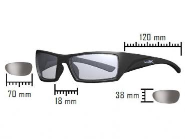 Wiley X Valor Black Ops polarisiert | Schutz- und Sonnenbrille | rauchgrau