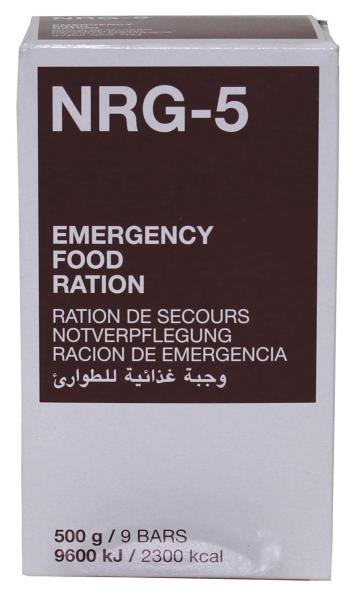 Katadyn NRG-5 ® Notverpflegung | Notration | 500 Gramm | 9 Riegel | MENGENRABATT