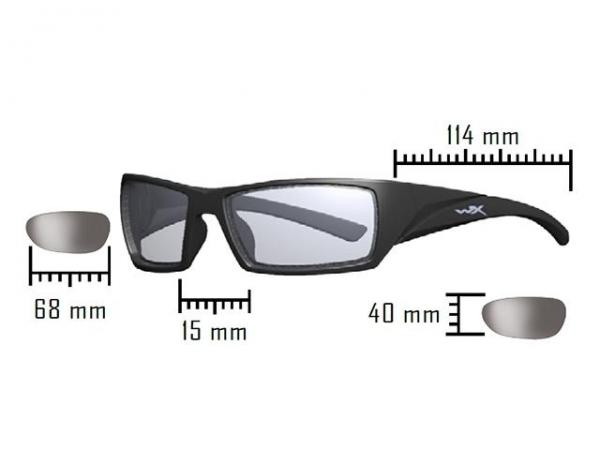 Wiley X Saint Set mit 2 Gläsern | Schutz- und Sonnenbrille | rauchgrau | klar